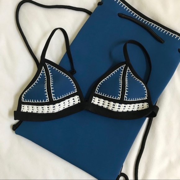 triangl swimwear Other - Blue Crochet triangle top